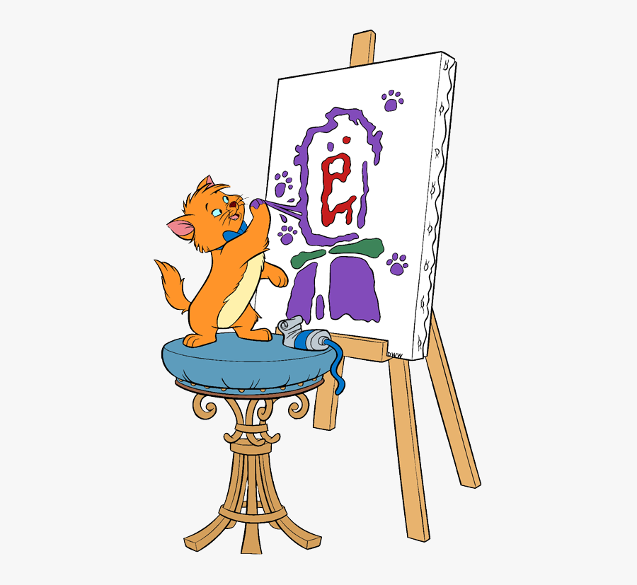 Berlioz Painting Aristocats, Transparent Clipart