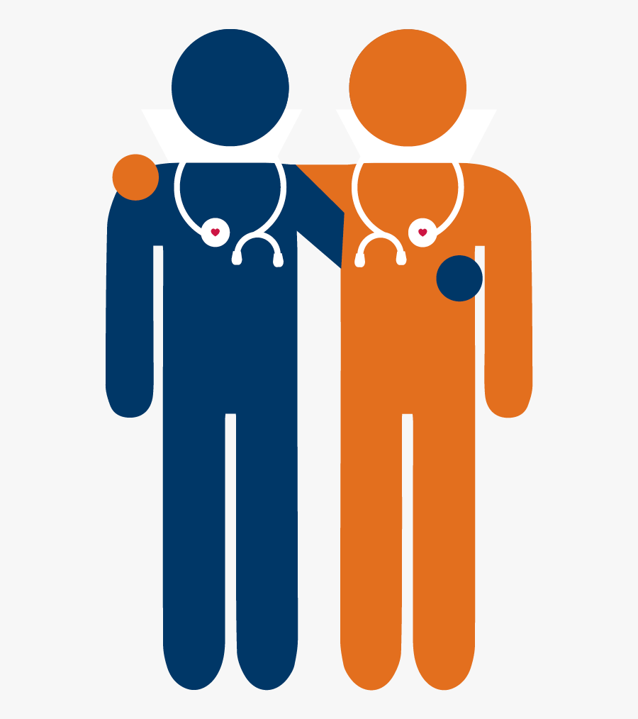 Healthcare Clipart Health Visitor - Two Doctors Icon, Transparent Clipart