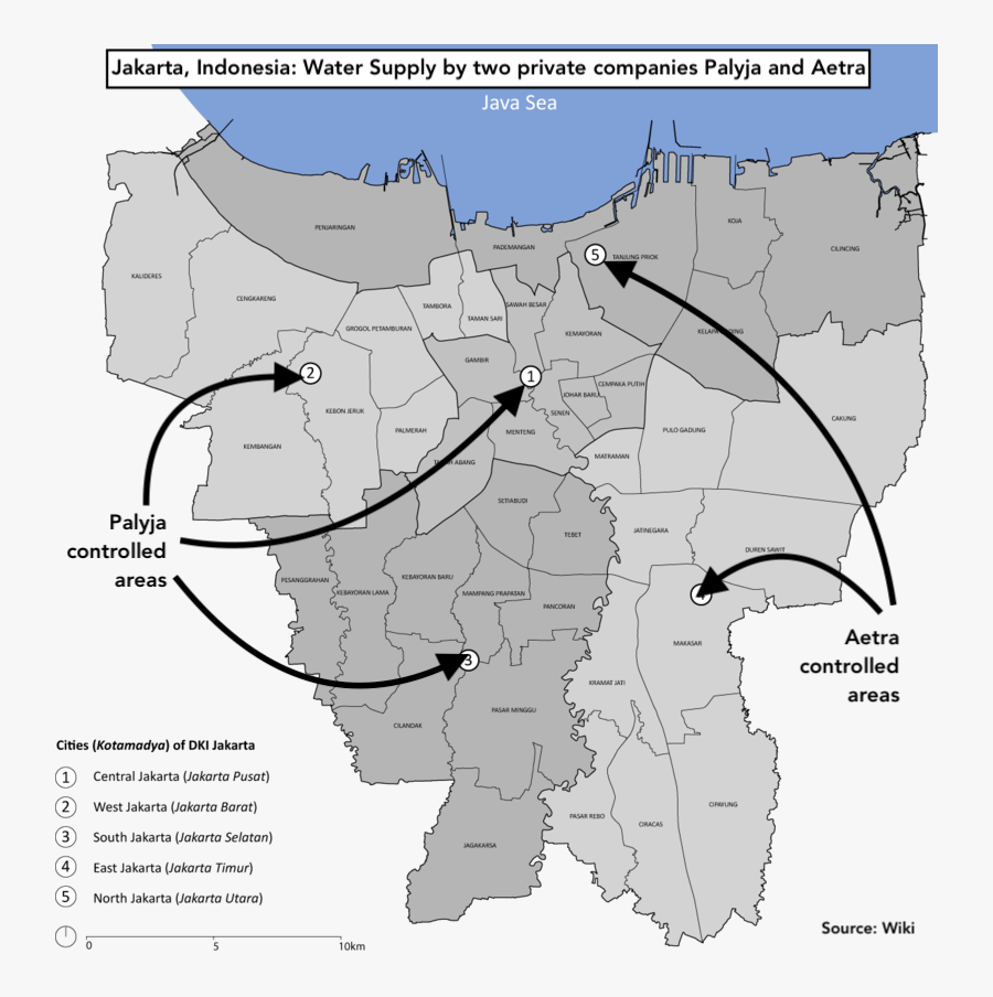 Transparent Indonesia Map Png - Jakarta Area Map, Transparent Clipart