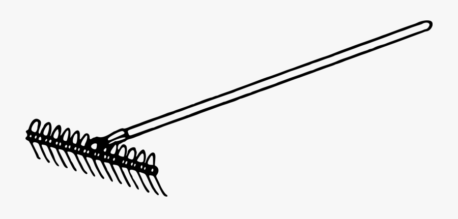 Angle,tool,hardware Accessory - Rake Clipart Black And White, Transparent Clipart