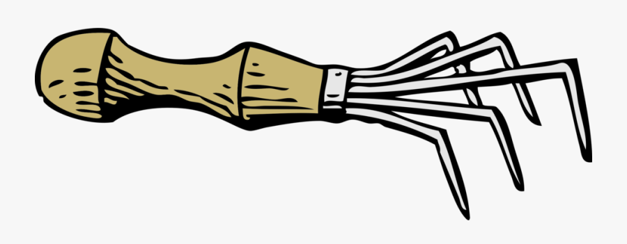 Hand, Rake, Tool, Gardening, Hardware, Small, Pitchfork - Hand Rake Clip Art, Transparent Clipart