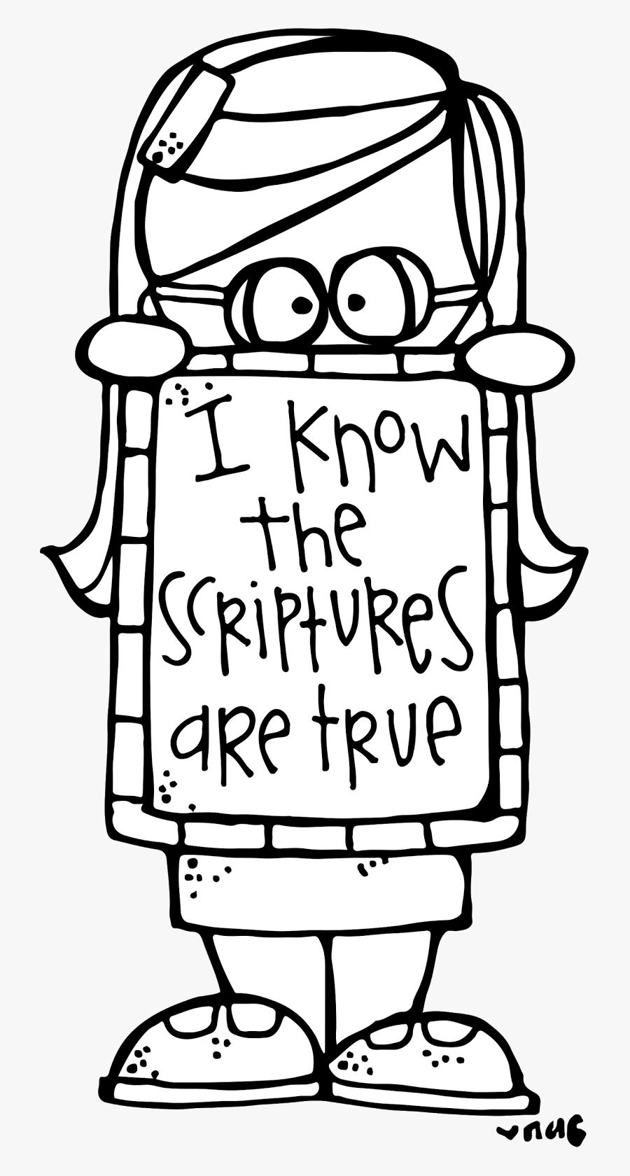 Nursery Clipart Scripture - Melonheadz Black White Clipart, Transparent Clipart