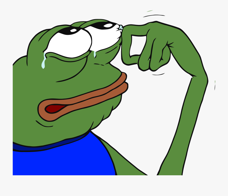 Pepe Was Crying Tears Of Joy At Last Nights Debate - Green Frog Meme Crying, Transparent Clipart
