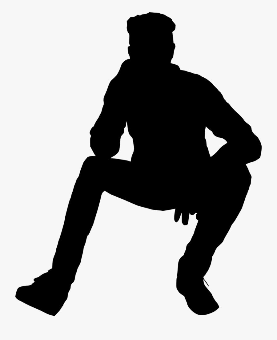 Sit Clipart Floor - Person Sitting Down Silhouette, Transparent Clipart
