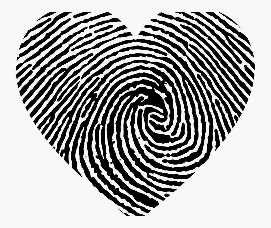 Pixabay - Love Heart Finger Print, Transparent Clipart