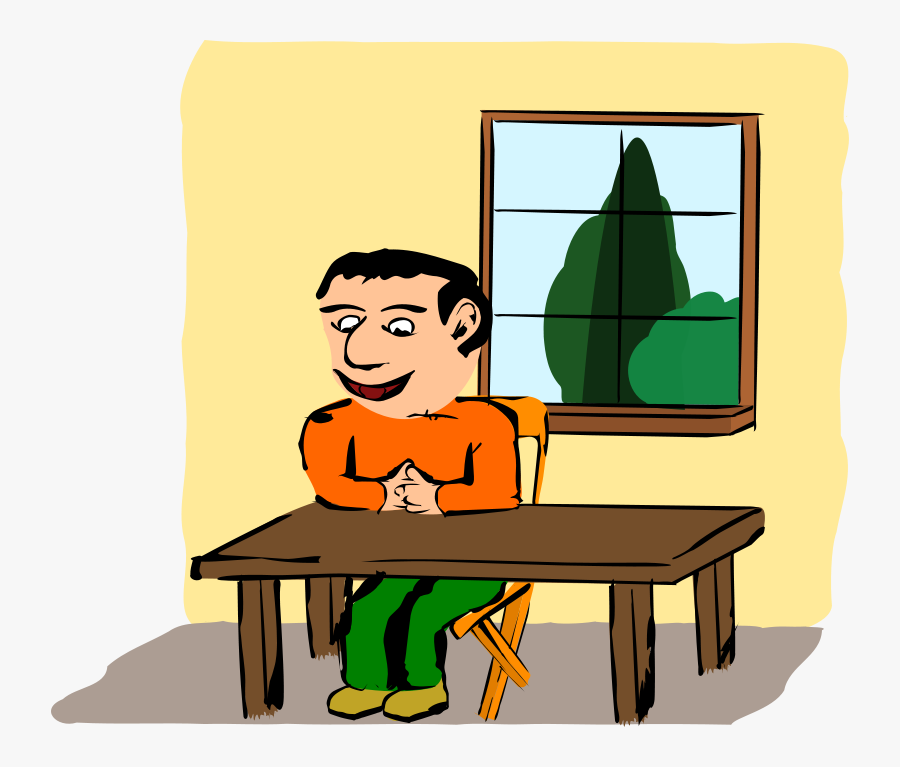 Sitting At The Table - Clip Art, Transparent Clipart
