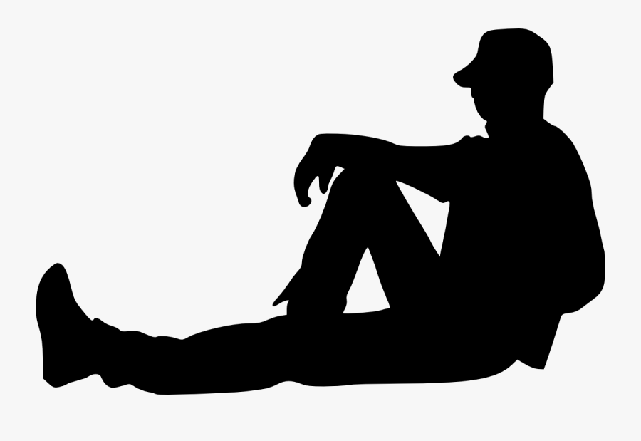 12 People Sitting Silhouette - Black Silhouette People Png, Transparent Clipart