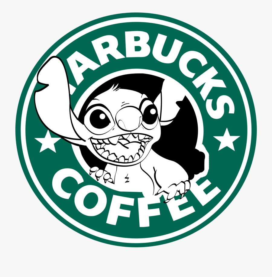 A Stitch And A Cup Of Coffee Save Time - Cute Starbucks Logos, Transparent Clipart