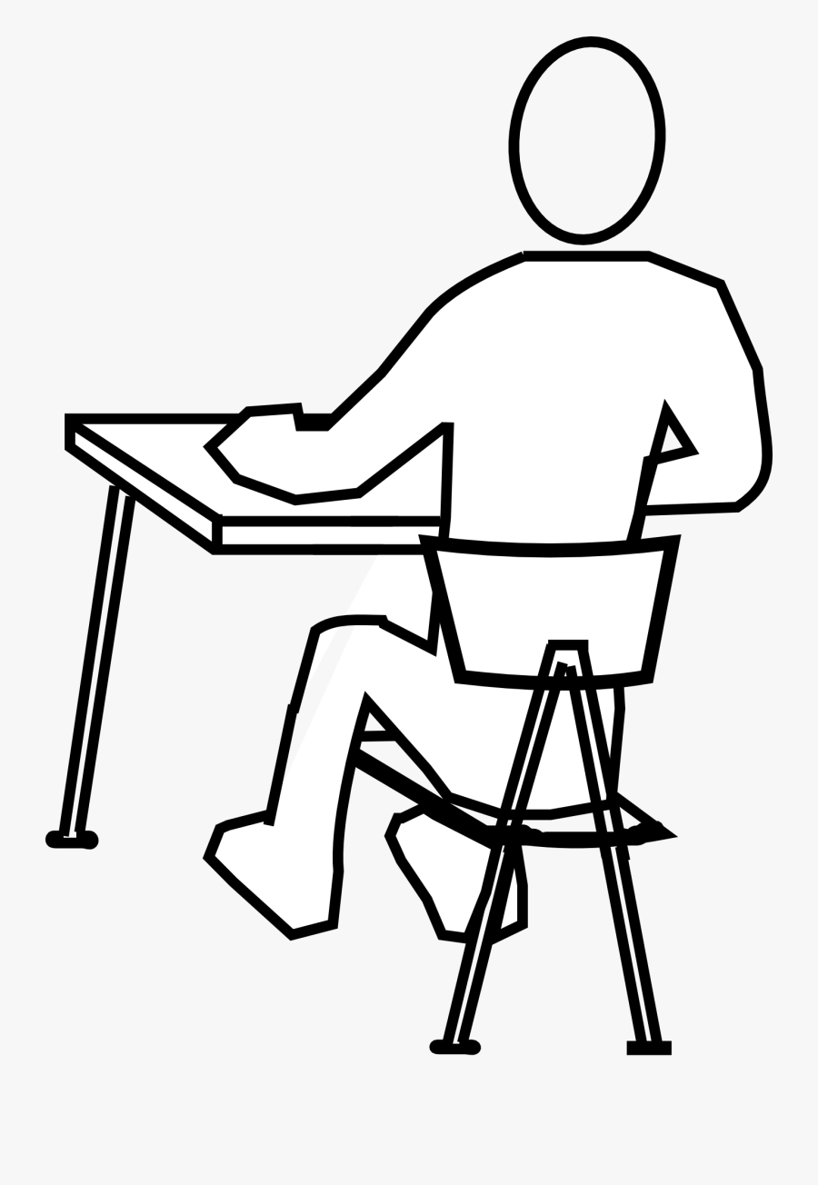 Chair Drawing In Man Sitting - Draw A Person Sitting, Transparent Clipart