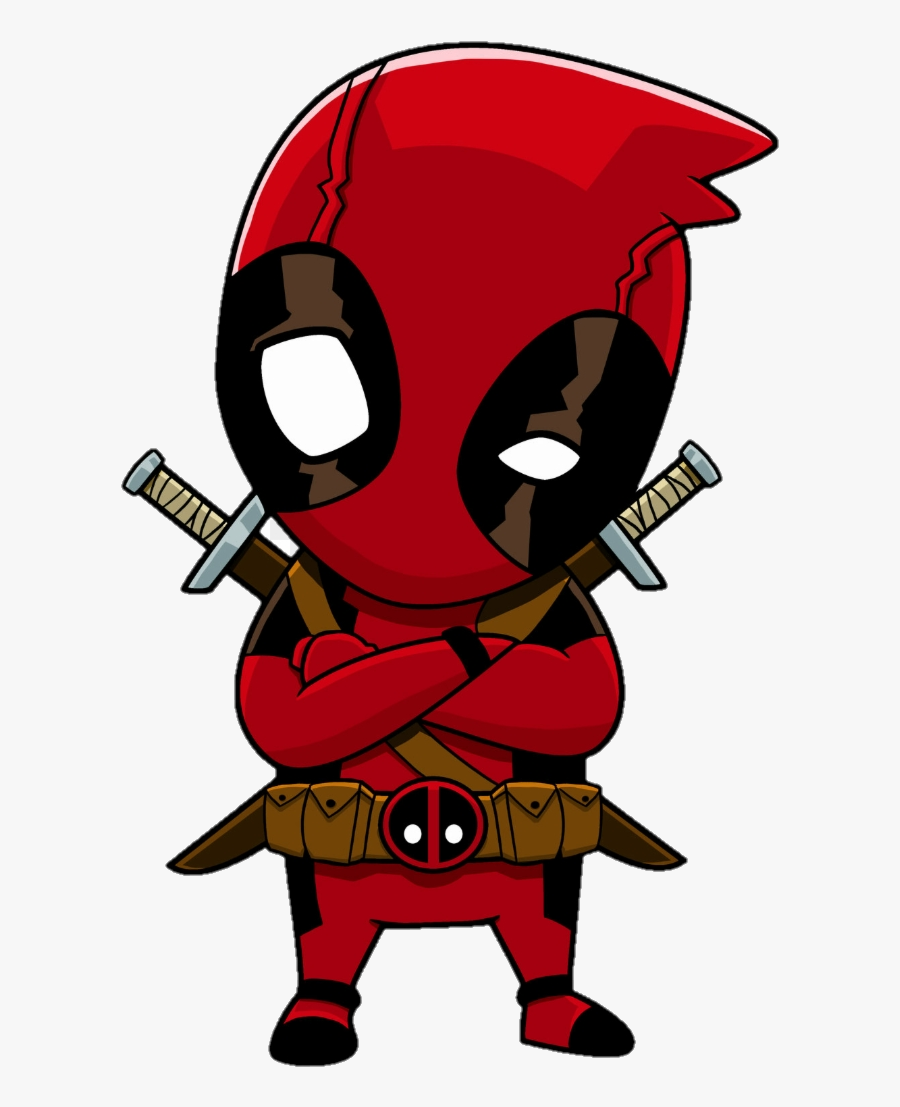 Deadpool Report Abuse Cute Cartoon Clipart Transparent - Deadpool Chibi Png, Transparent Clipart