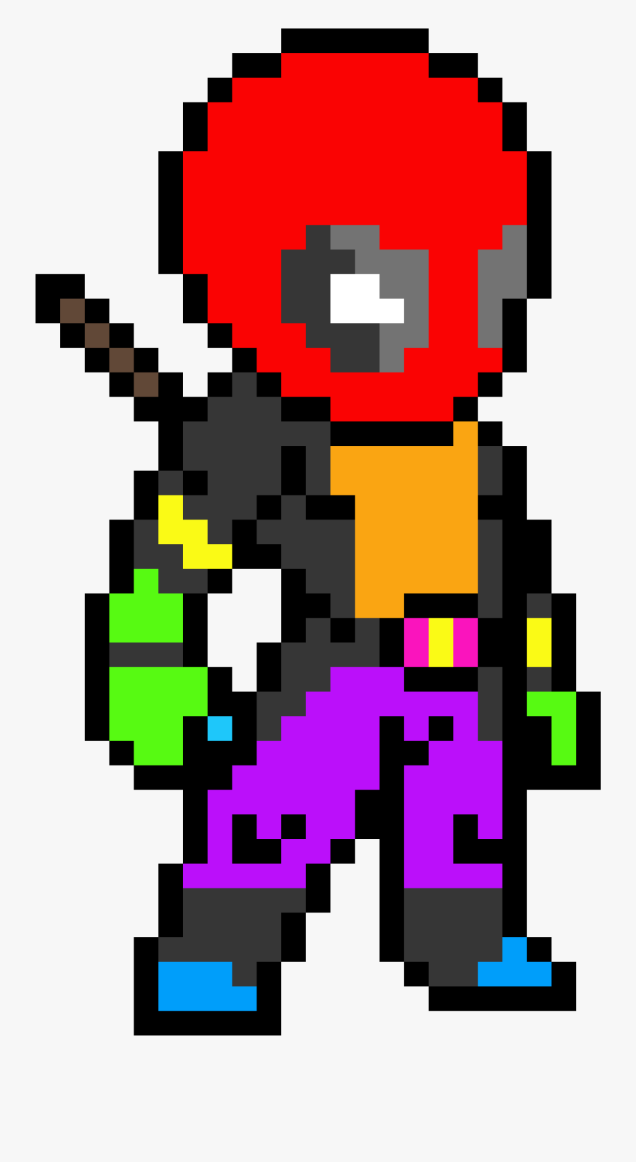 Pixel Art Deadpool Clipart , Png Download - Deadpool Pixel, Transparent Clipart