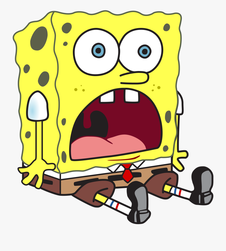 Spongebob Sitting - Surprised Spongebob Png, Transparent Clipart