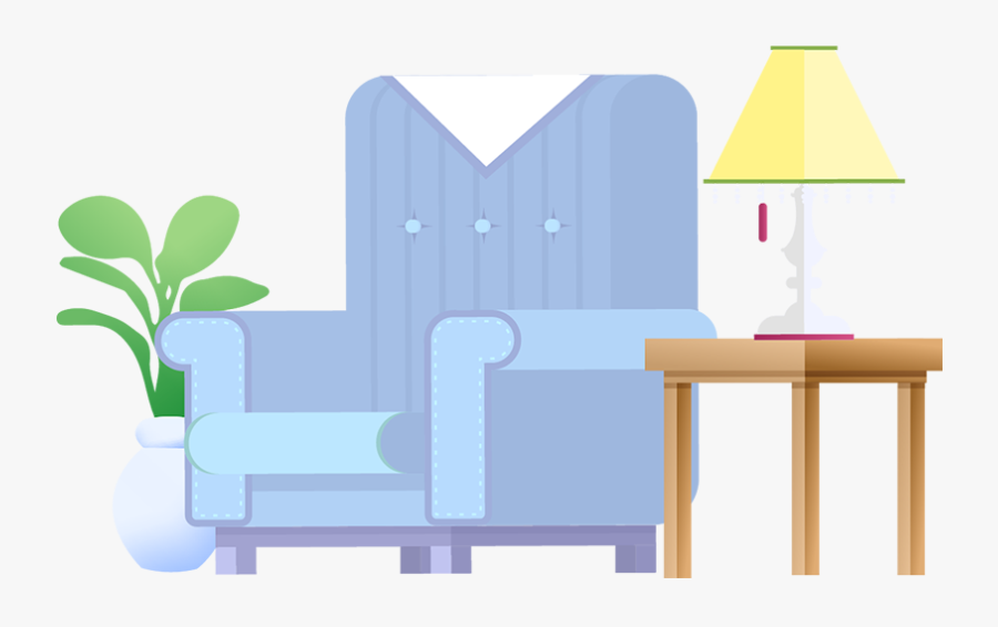 Zesty Maids Clean Living Room Illustration - Chair, Transparent Clipart