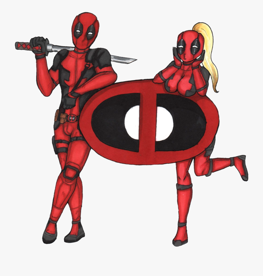 Deadpool Clipart Transparent Tumblr - Deadpool Y Lady Deadpool, Transparent Clipart