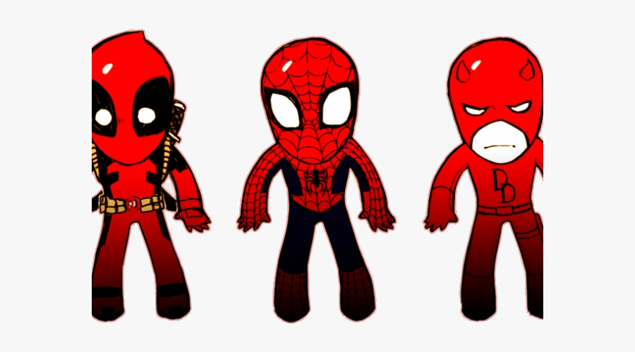 Deadpool Marvel Daredevil Clipart Transparent Png - Daredevil Vs Deadpool Vs Spiderman, Transparent Clipart