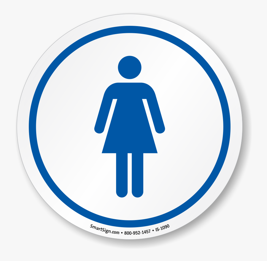 Women"s Restroom Iso Circle Sign - Health And Safety Signs In A Salon, Transparent Clipart