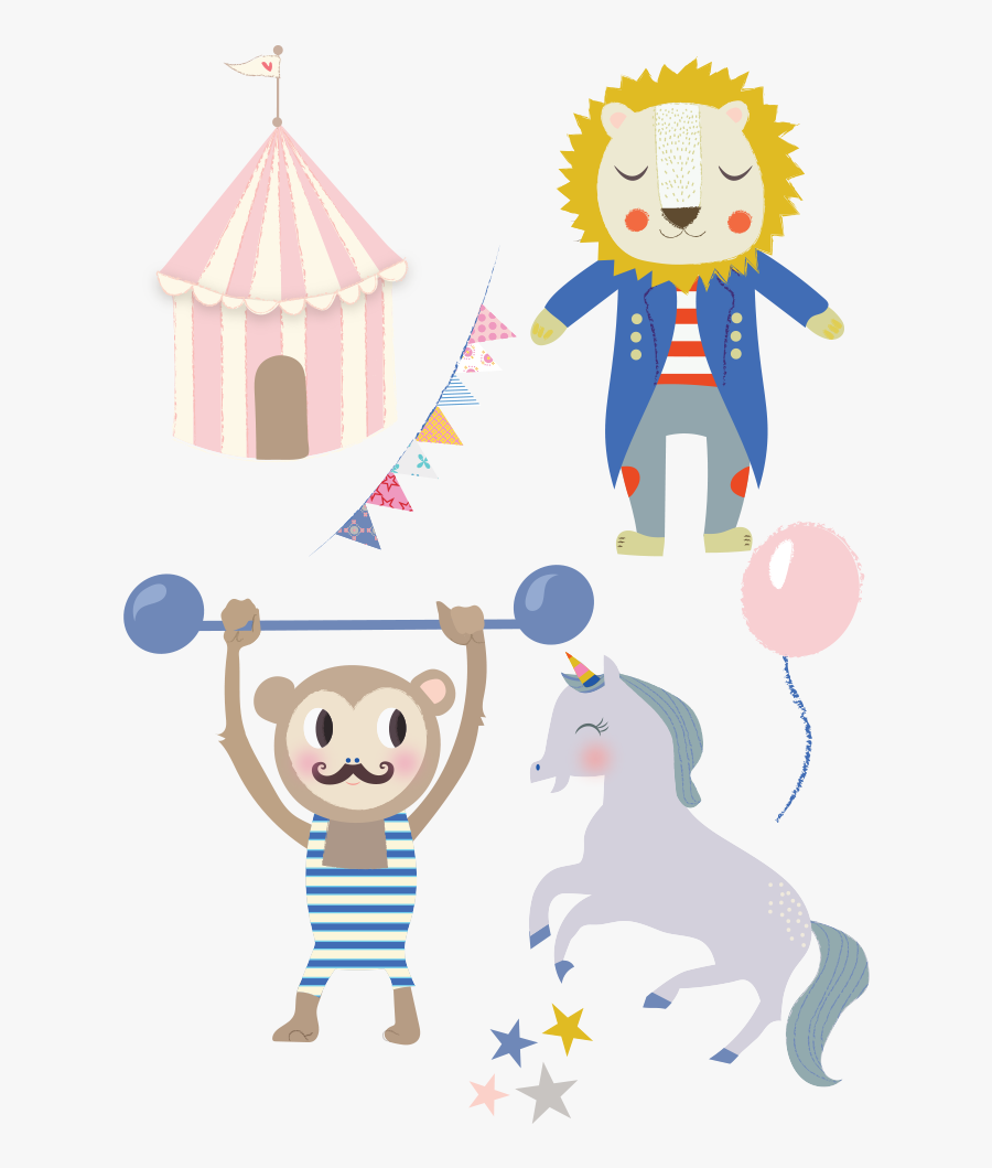 Circus Temporary Tattoo - Cartoon, Transparent Clipart