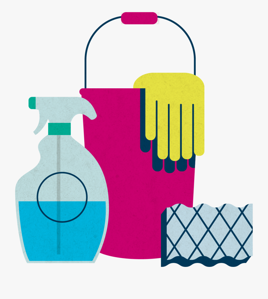 Cleaning Products Clipart - Cleaning Supplies Clipart, Transparent Clipart