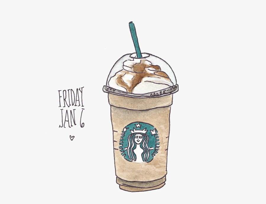 Iced Coffee Starbucks Hot Chocolate Clip Art - Starbucks Cup Logo Drawing, Transparent Clipart
