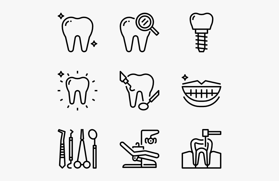 Dental - Design Vector Icon, Transparent Clipart