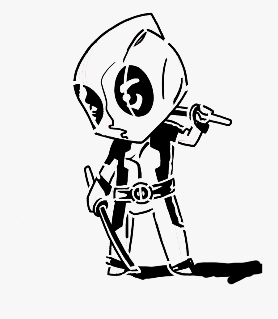 Transparent Astronaut Clipart Black And White - Pumpkin Carving Stencils Deadpool, Transparent Clipart