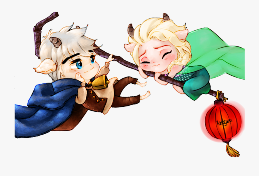 Cute Frozen Love, Elsa Frozen, Jack Frost And Elsa, - Cartoon, Transparent Clipart