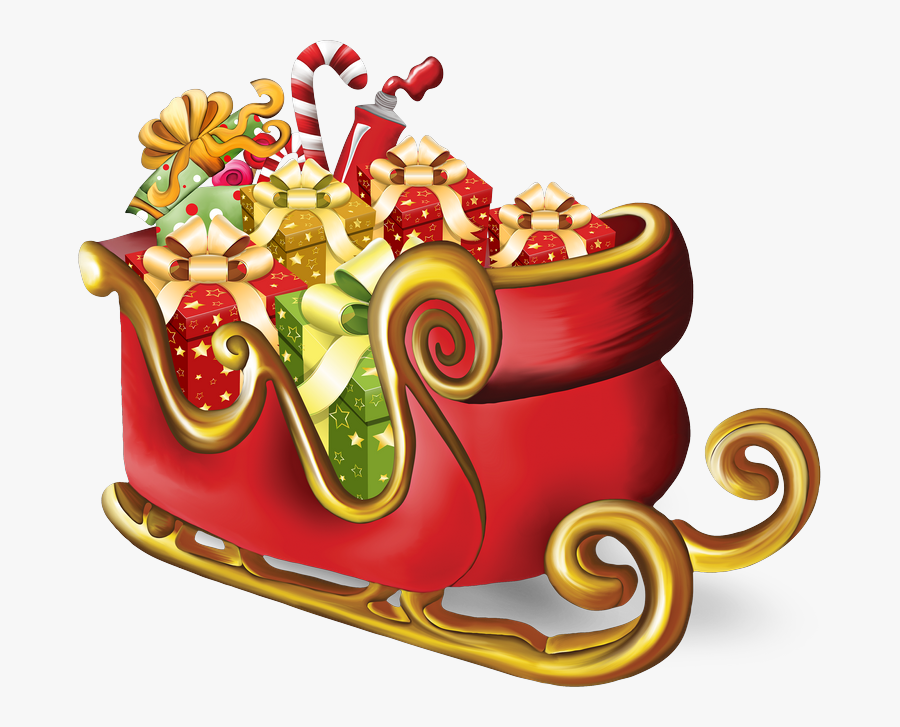 Transparent Santa Claus Sleigh Png - Sleigh Clipart Png, Transparent Clipart