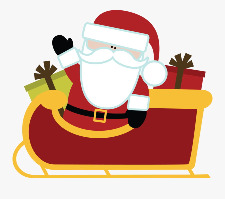 Sleigh Clipart Svg Santa In Sleigh Clip Art Free Transparent Clipart Clipartkey