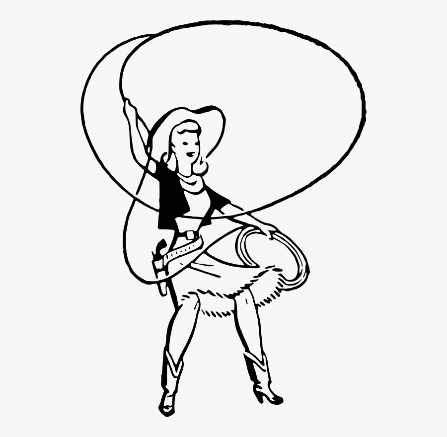 Art,monochrome Photography,artwork - Black And White Cowgirl Clipart, Transparent Clipart