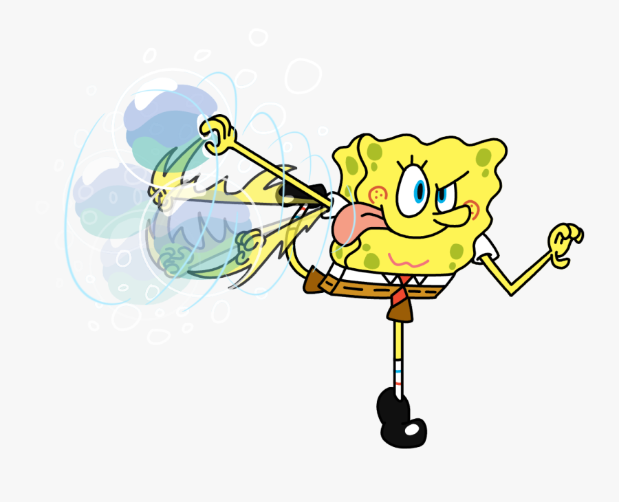 Lasso Clip Art Black And White - Spongebob Squarepants, Transparent Clipart