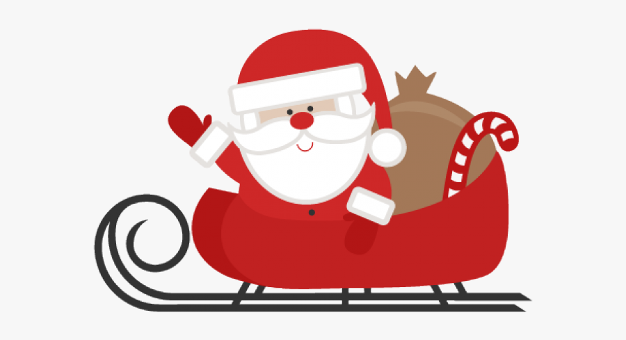 Santa In The Sleigh Clipart, Transparent Clipart
