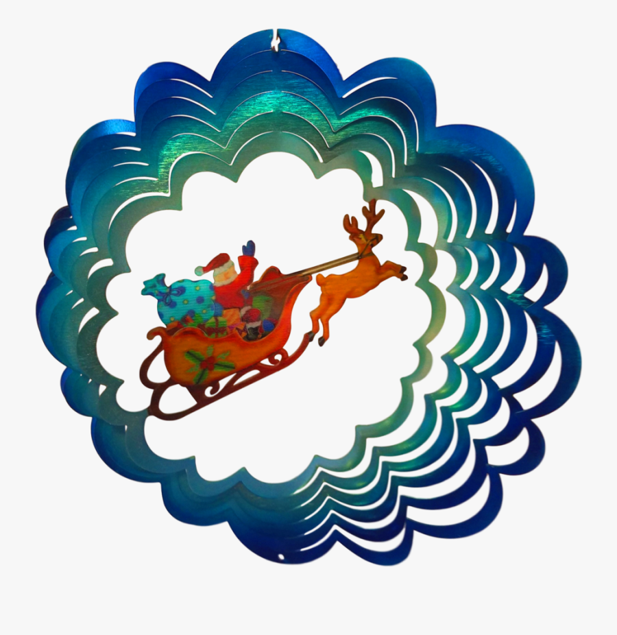 Santa And His Sleigh Christmas Holiday Painted Wind - Turkey, Transparent Clipart