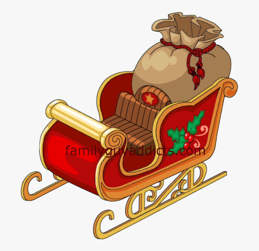 Sledding Drawing Santa"s Slay - Santa's Sleigh Without Santa, Transparent Clipart