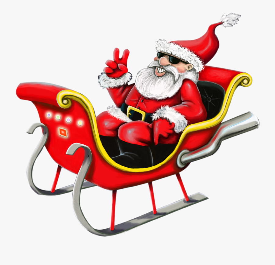 Download Santa Claus Png Transparent Images Transparent - Santa And His Slay, Transparent Clipart
