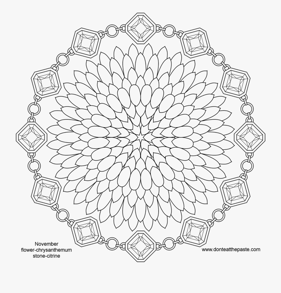 Bud Drawing Chrysanthemum - Circular Geometric Circle Patterns, Transparent Clipart