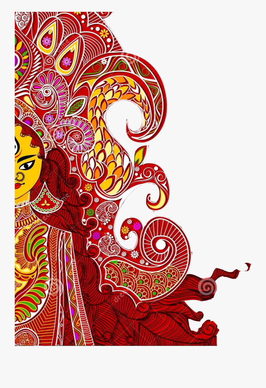Transparent Maa Clipart - Durga Puja Banner Design, Transparent Clipart