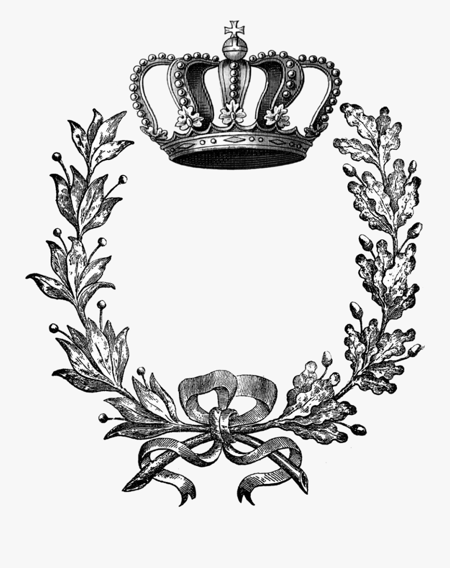 Laurel Crown Black And White Clipart - Happy Birthday Queen Bling, Transparent Clipart