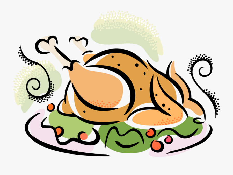 Clipart Turkey Roasted Turkey - Christmas Turkey Dinner Clipart, Transparent Clipart