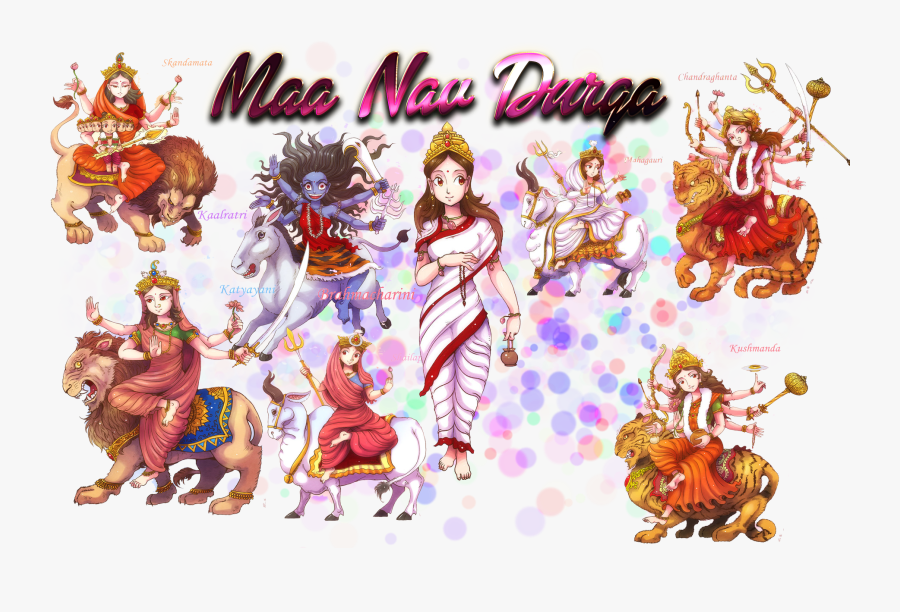 Durga Png Images - Maa Nav Durga Png, Transparent Clipart
