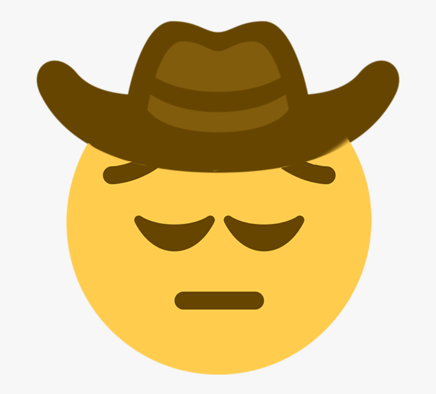 Pensive Cowboy Discord Emoji - Sad Cowboy Emoji Png, Transparent Clipart