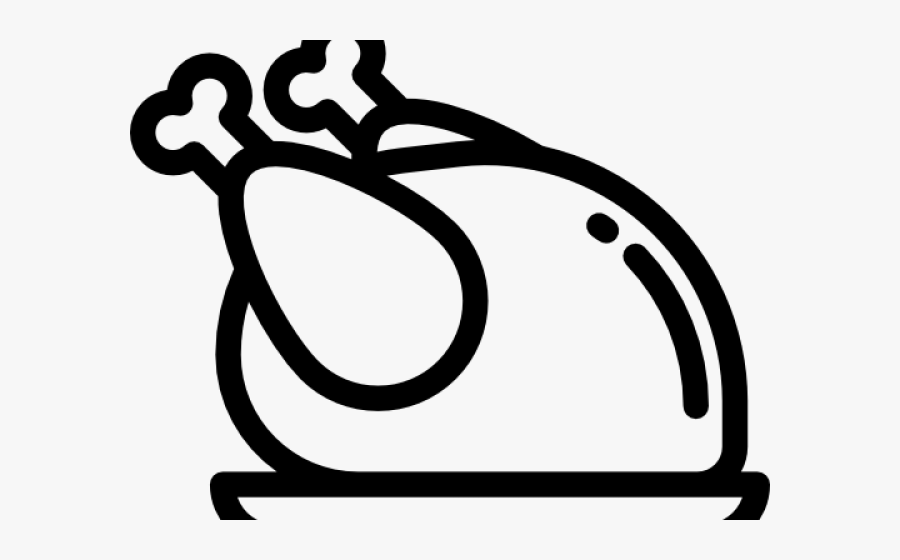 Turkey Cooked Drawing - Roasted Chicken Png Cartoon, Transparent Clipart