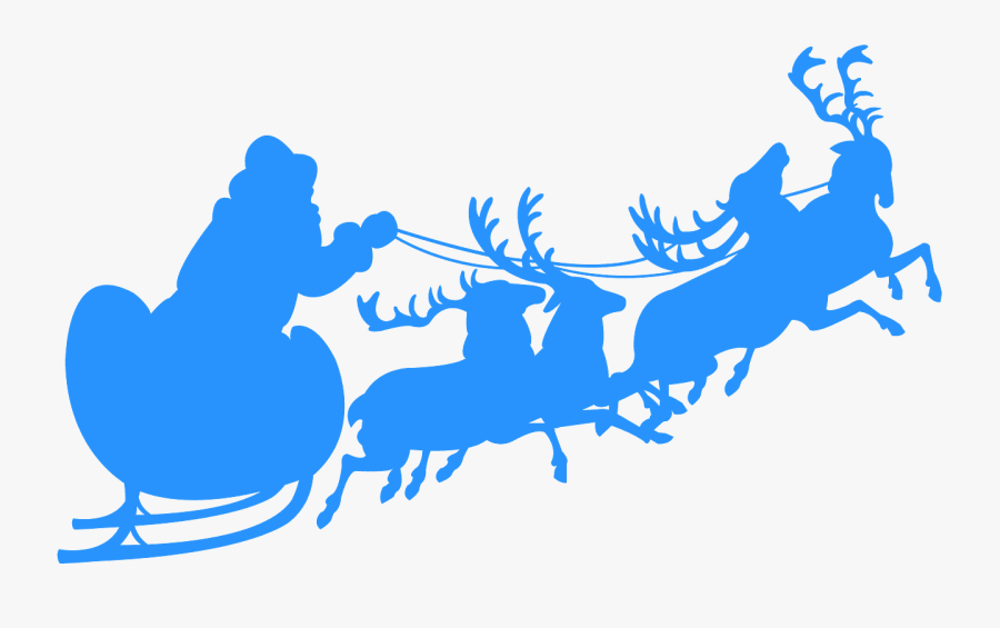 Santa And Reindeer Yellow, Transparent Clipart