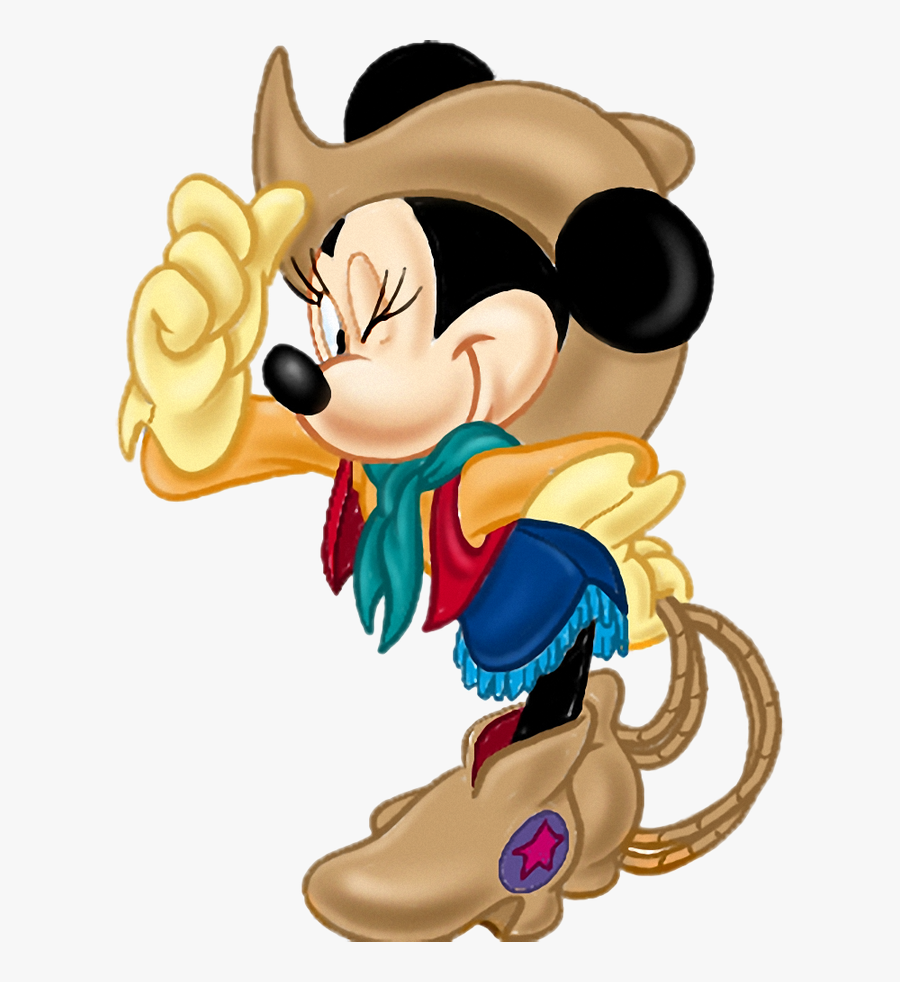 Minnie Mouse Cowgirl, Transparent Clipart