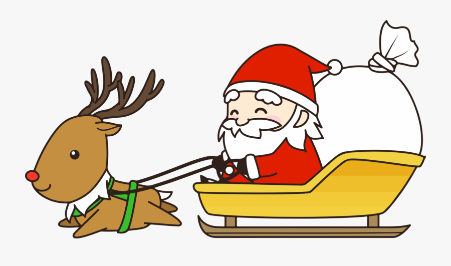 Christmas Eve,deer,cartoon - サンタ クリスマス イラスト ソリ, Transparent Clipart