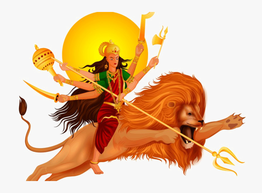 Navratri Png Image Hd - Durga Puja Best Image In Cartoon, Transparent Clipart