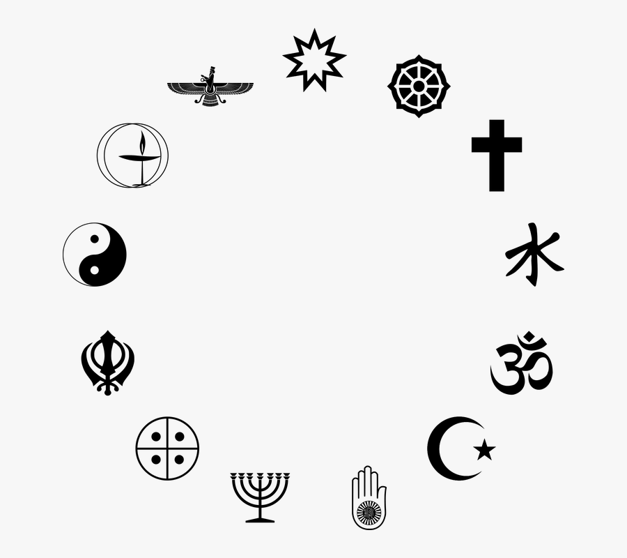 All - Religion Symbols In A Circle, Transparent Clipart