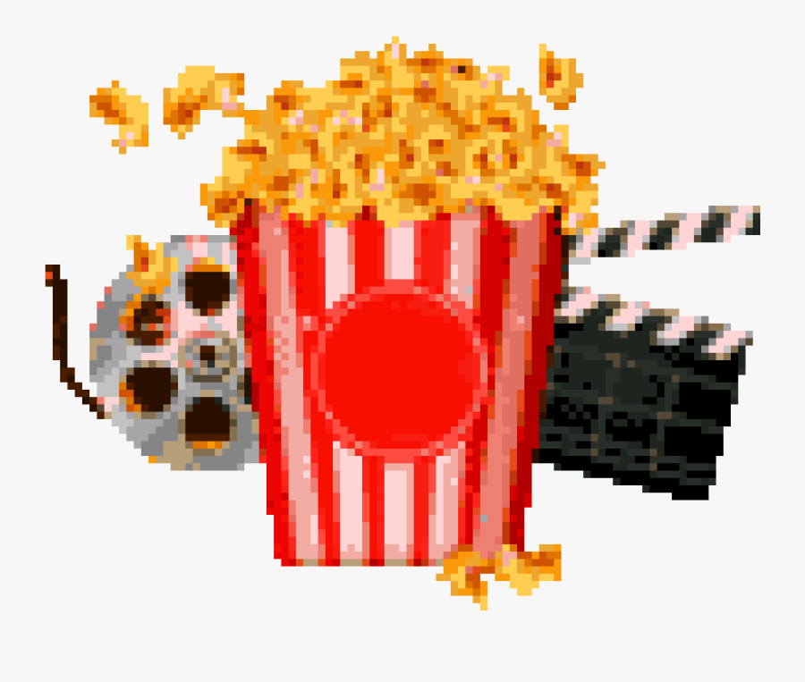 Popcorn Banner Design, Transparent Clipart