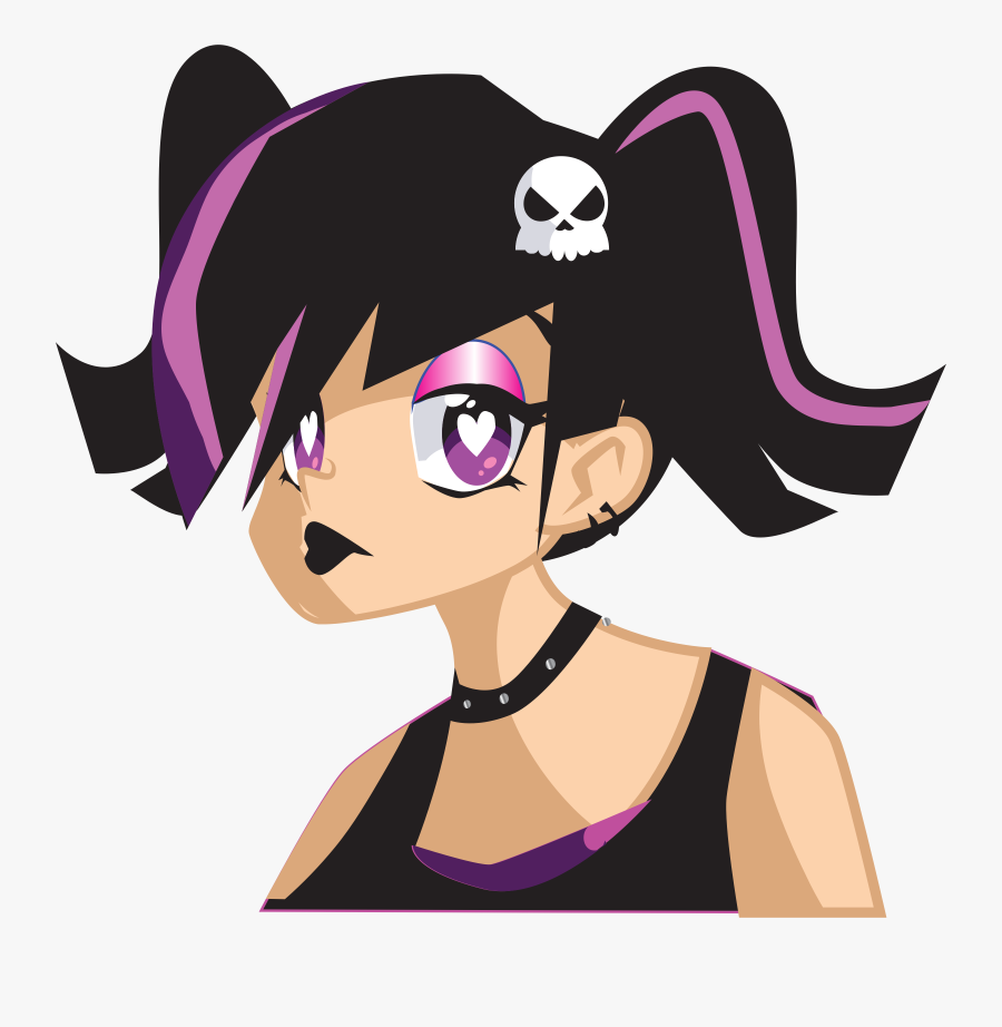 Girls Clipart Travel - Goth Girl Clipart, Transparent Clipart