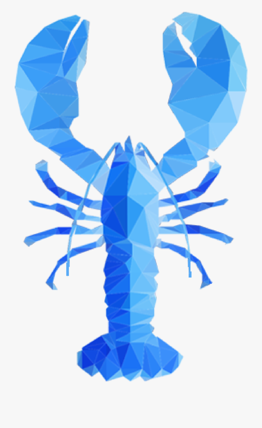 Blue Lobster Logo, Transparent Clipart