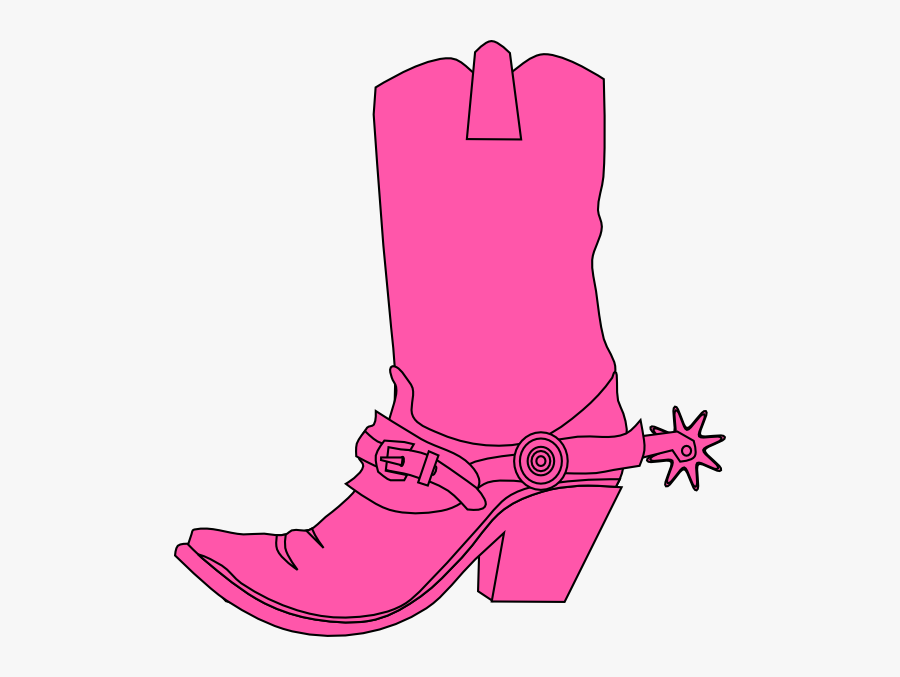Cowgirl Clipart - Pink Cowboy Boot Clipart, Transparent Clipart